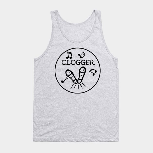 CLOGGER BLK Tank Top by DWHT71